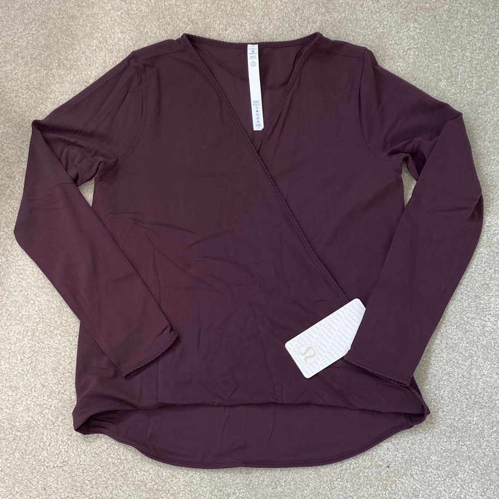 lululemon athletica Deep Purple Long Sleeve Top. NWT. Size 8
